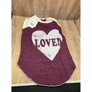 Grayson Pup 'Loved' Raglan Dog Tee - Purple - L